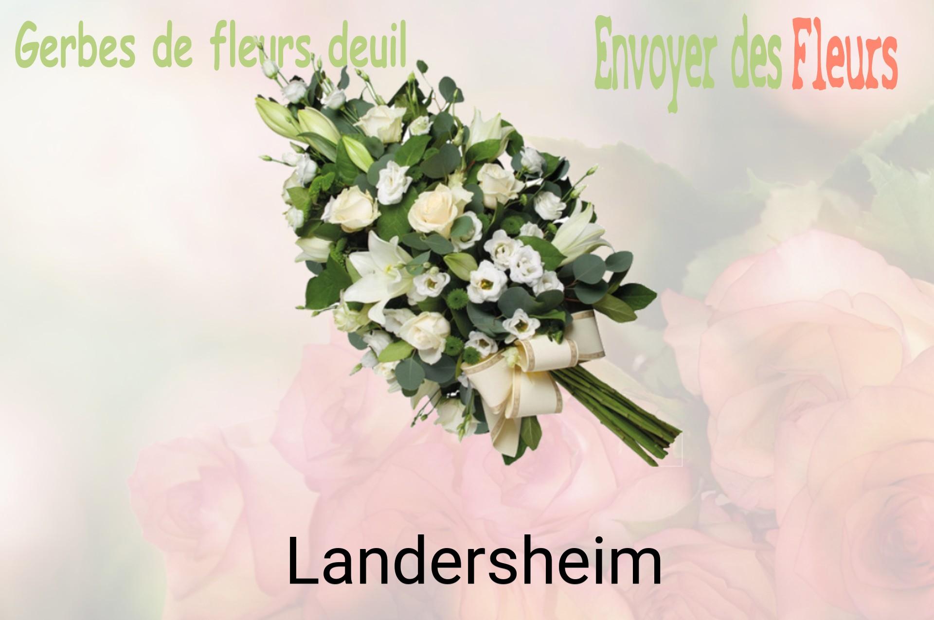 Gerbe de fleurs de deuil livrée à Landersheim